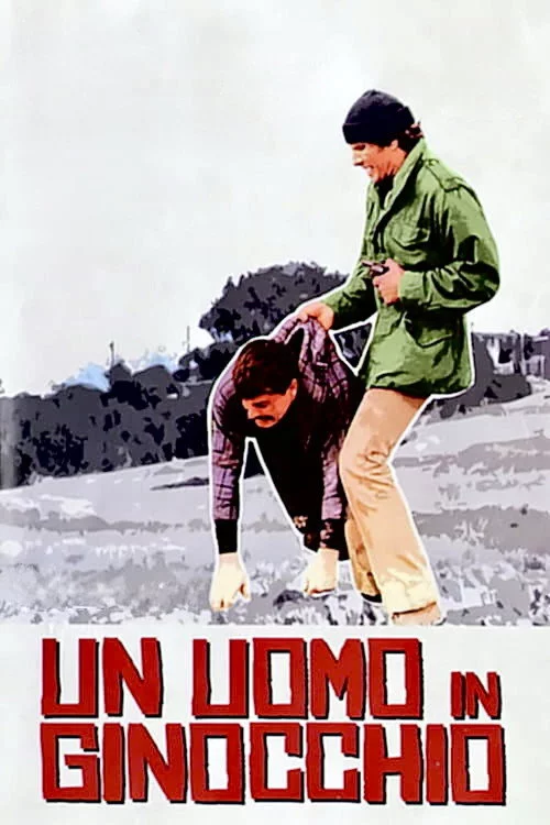 Un uomo in ginocchio