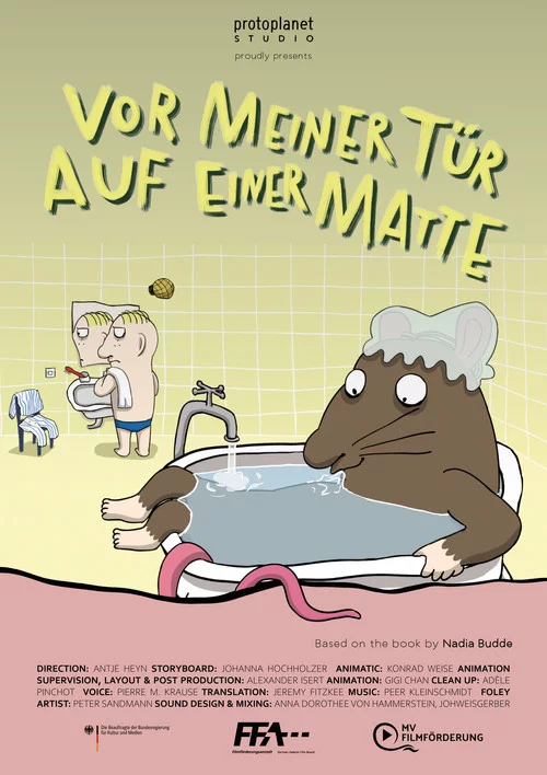 Vor meiner Tür auf einer Matte