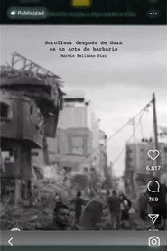 Scrollear después de gaza es un acto de barbarie
