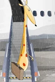 Une girafe sous la pluie