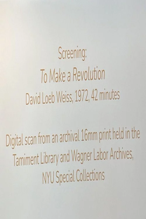 To Make a Revolution